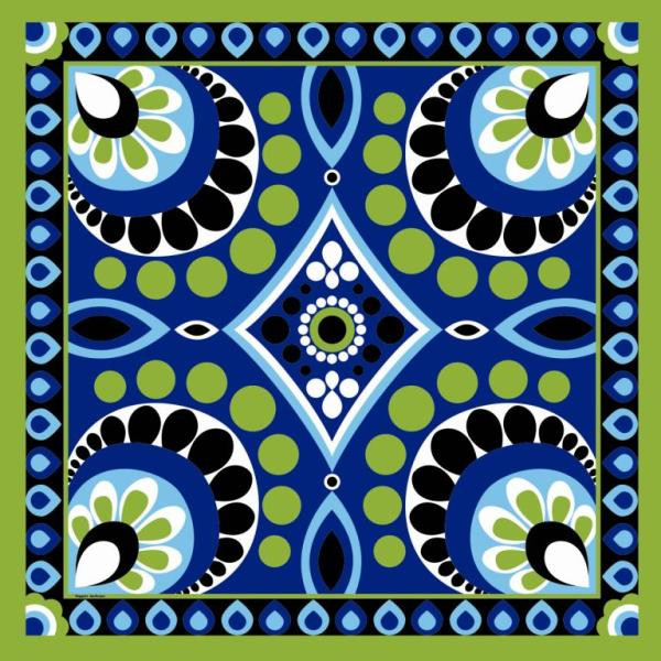 Silk Twill Scarf in Capri Blue