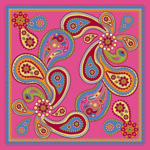 Silk Twill Scarf in Kashmir Pink