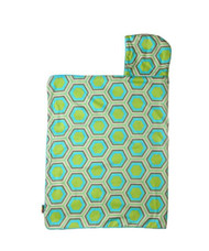 Baby Hooded Towel lined with Terry in Hex Blue