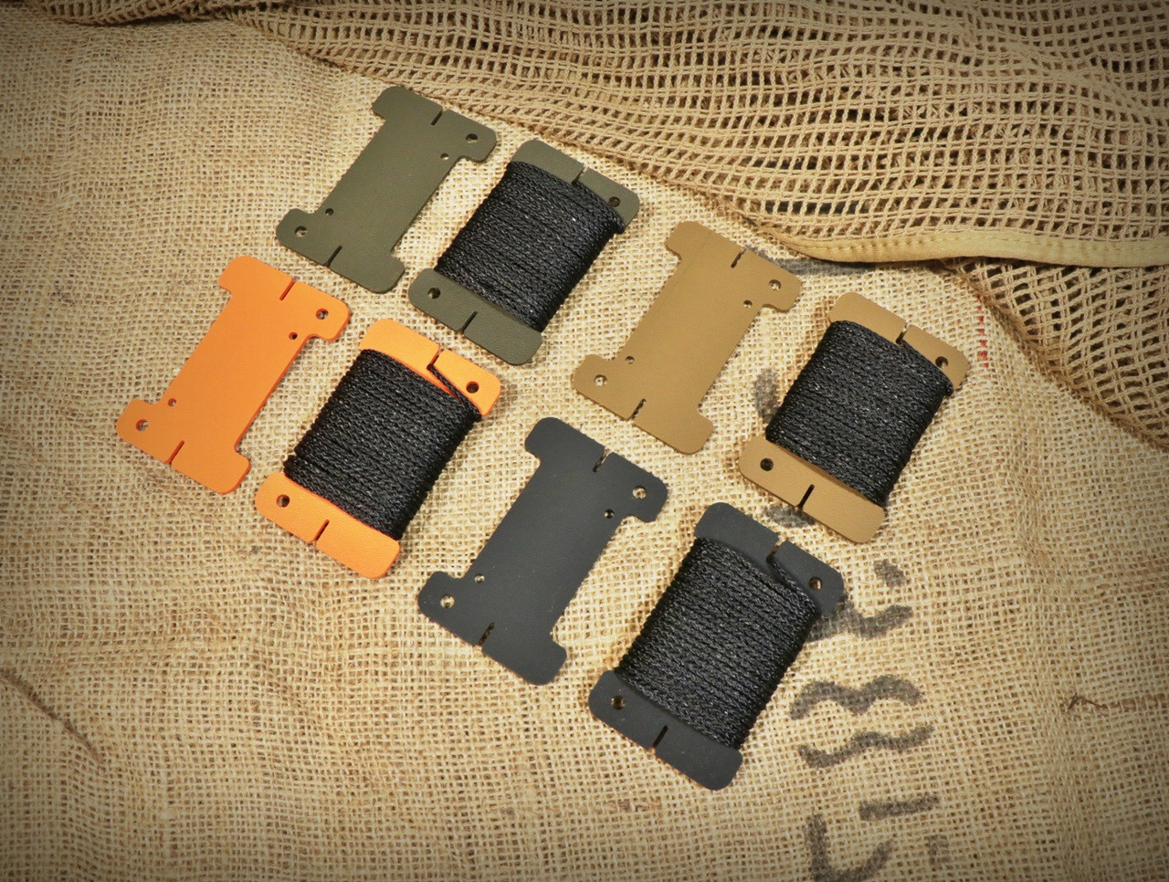 Mini-Spool Card Olive Drab Sagewood Gear Compact Pocket Cordage Carry Tool 