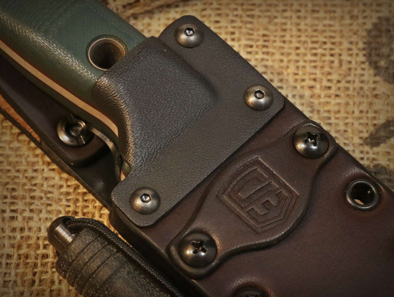 Scout Style Benchmade Bushcrafter Kydex Sheath - Grommet's Leathercraft