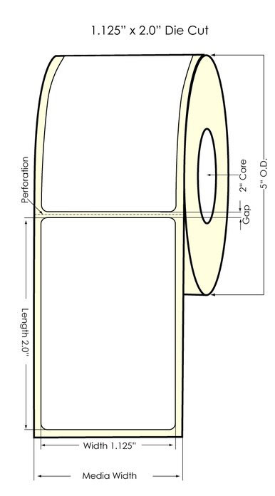 White Multipurpose Labels SLP-MRL