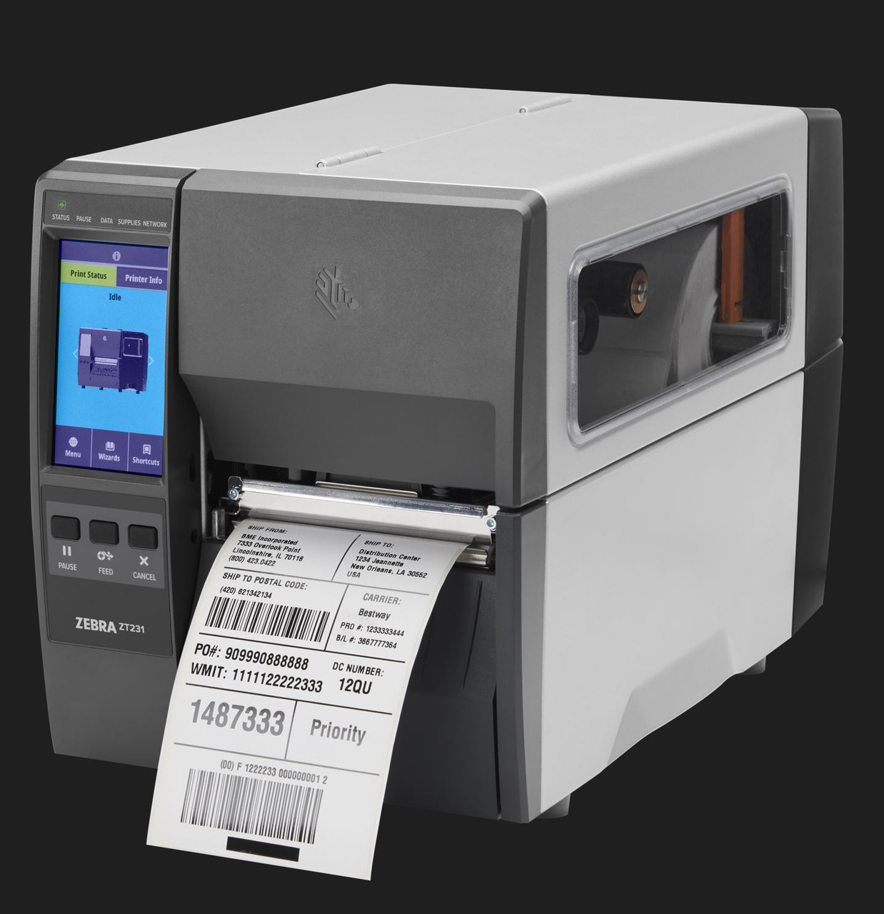 Zebra, Printer, ZD421, Thermal Transfer Printer (74/300M), 203 DPI, US
