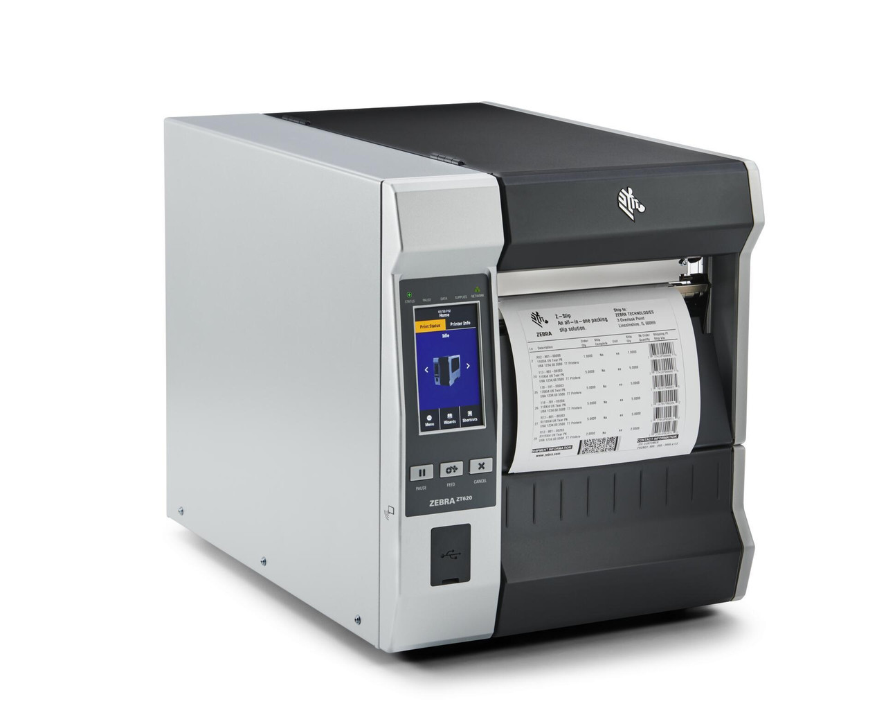 Zebra Zt620 Zt62062 T210100z Industrial Thermal Transfer Barcode Label Printer 6203 Dpi12 Ips 7101