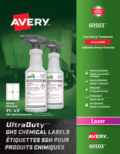 Avery 60503 UltraDuty GHS Chemical Labels 3 1/2