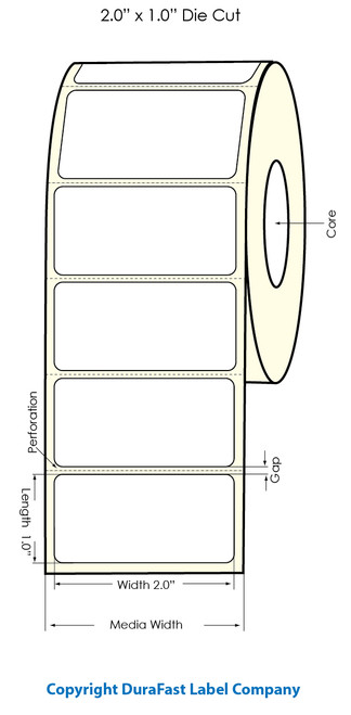 Primera LX900 2" x 1" Clear Polyester Labels