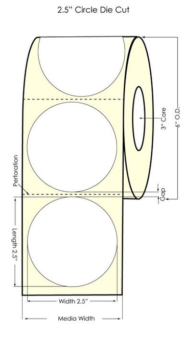 Primera LX900 2.5" Circle Clear Polyester Labels