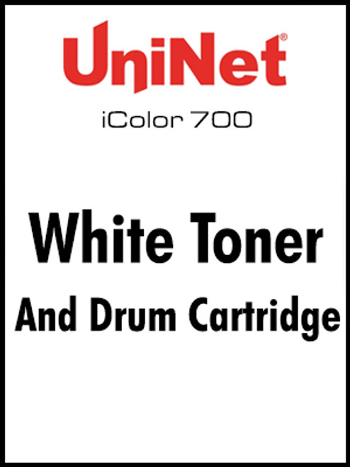 iColor 700 White toner and drum cartridge kit
