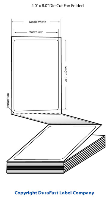 Epson 4"x8" Matte Labels for TM-C3400 & TM-C3500 500 FF/Crtn