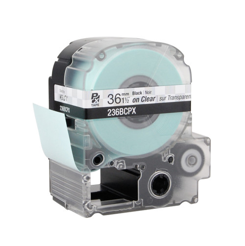 Epson 236BCPX 1 1/2" Clear Glossy Polyester Label PX Tape