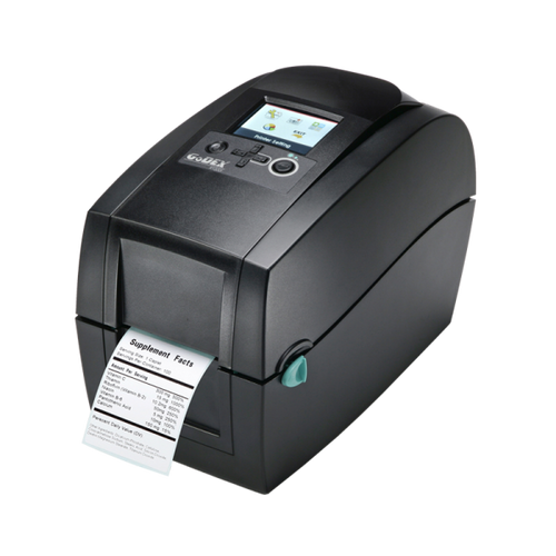 Godex RT200i 2" Thermal Transfer Barcode Label Machine with Color Display, 203 dpi, 7 ips