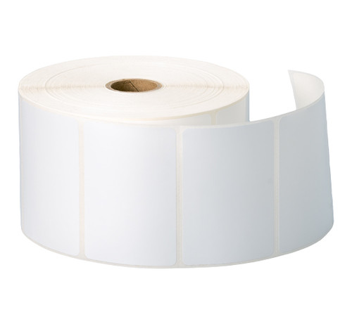 Brother BES1B051076 | 3" x 2 White Die Cut Glossy Polyester Thermal Transfer Labels 1440/Roll 4 Rolls/Case 1' Core