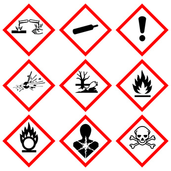 print your own GHS chemical labels with color label printers from OptimediaLabs.com