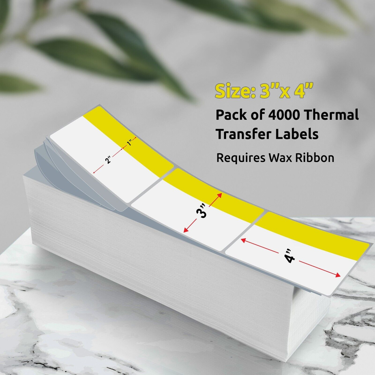 Paper Labels for Direct Thermal Printers - 4 x 3 #DT-100