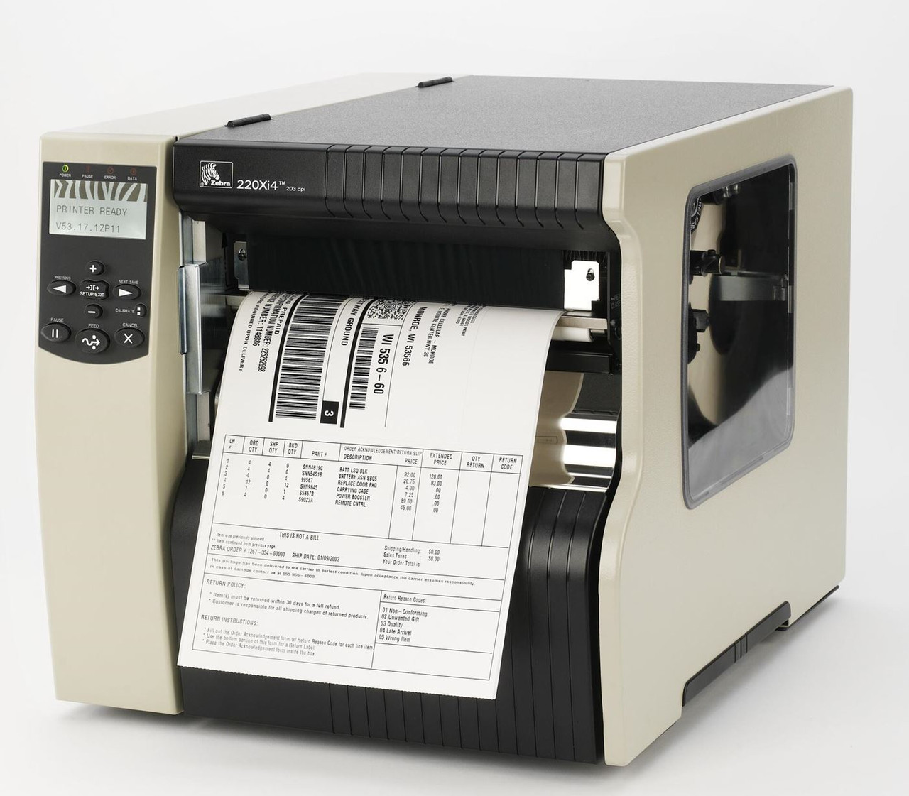 Zebra 220Xi4 223-801-00000 Industrial Thermal Transfer Barcode Label Printer  8