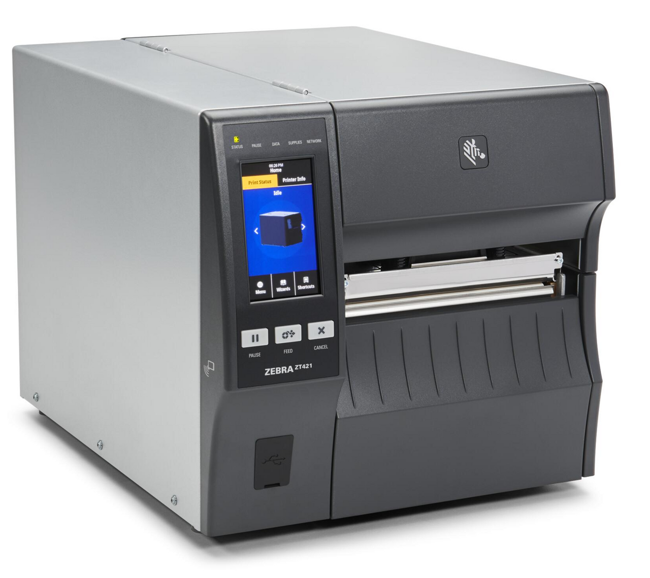 ZEBRA ZD421 Thermal Transfer Desktop Printer 203 dpi Print Width 4-inch USB Ethernet ZD4A042-301E00EZ - 3