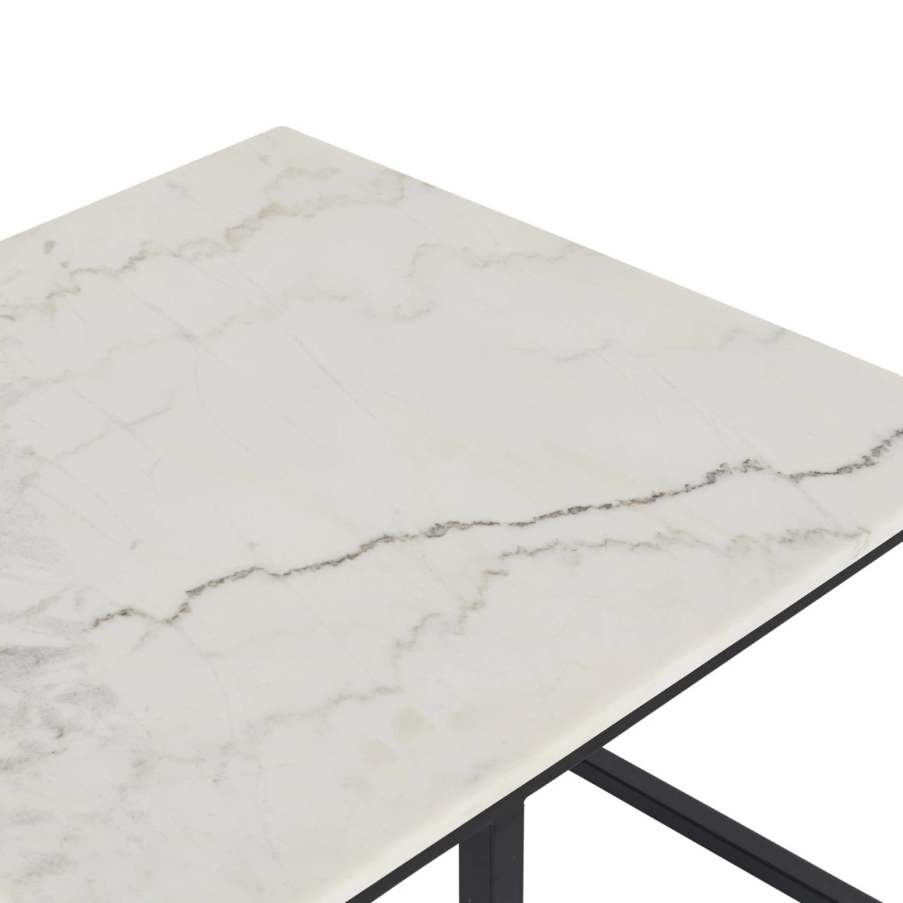 Nomad Marble Side Table - White Marble
