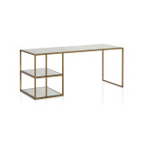 Arden Desk with Mirror - Brass