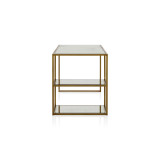 Arden Desk with Mirror - Brass