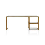 Arden Desk with Mirror - Brass