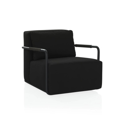 Berlin Outdoor Lounge Chair - 851531729|Fabric Black|Main Image|1