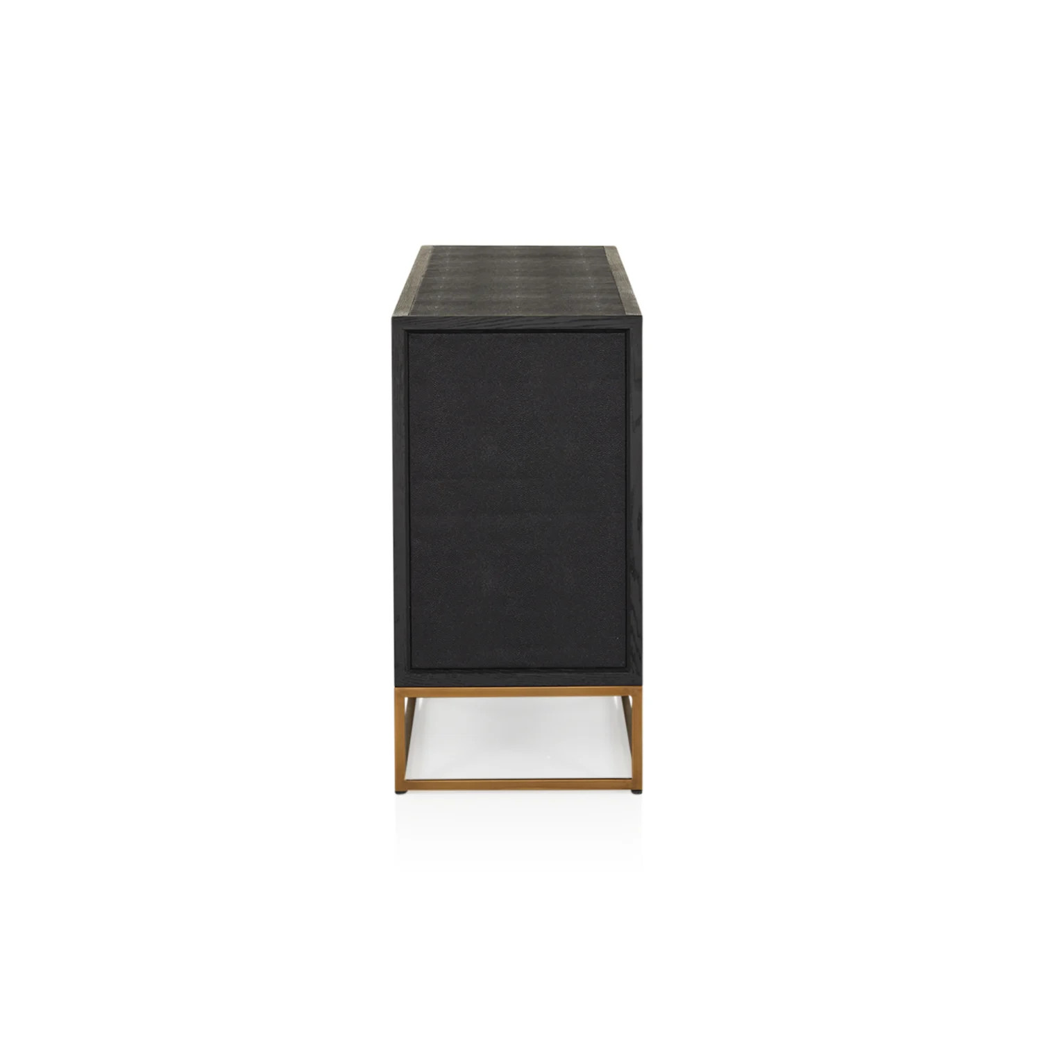 Sebastien Sideboard 2000 - Black Shagreen/Antique Brass