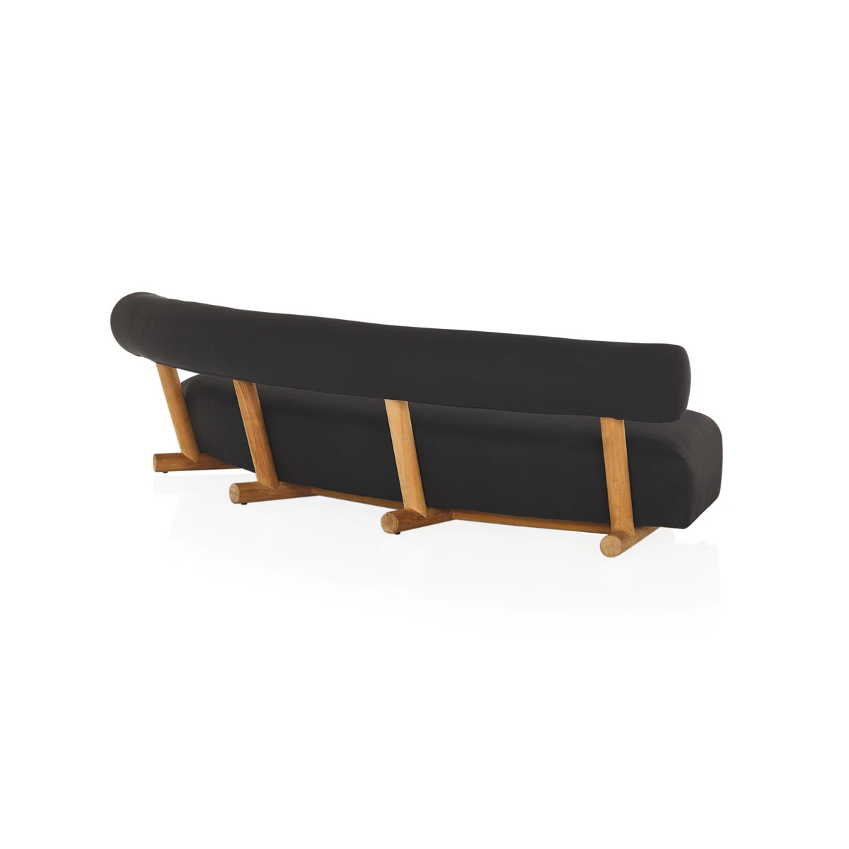 Navagio Outdoor Curved Sofa - Natural/Black