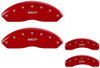 MGP Mustang EcoBoost Caliper Covers - Red w/ MGP logo - Front and Rear (2015-2023)