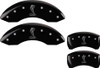 MGP Mustang Caliper Covers - Glossy Black With Cobra Logo - Front & Rear (2005-2010)