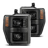 AlphaRex Super Duty PRO-Series Halogen Projector Headlights - Alpha-Black (2008-2010)