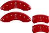 MGP Mustang Caliper Covers - Red With Cobra Logo - Front & Rear (2005-2010)