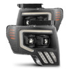 AlphaRex 880092 F-150 MKII LUXX-Series LED Projector Headlights - Black (2009-2014)