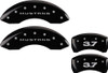 MGP Mustang V6 Caliper Covers - Gloss Black w/ 3.7 Logo - Front & Rear (2011-2014)