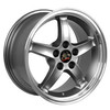 OE Wheels Mustang FR04B Cobra Style Gunmetal with Machined Lip Wheel - 17x9 (1994-2004)