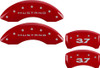 MGP Mustang V6 Caliper Covers - Red w/ 3.7 Logo - Front & Rear (2011-2014)