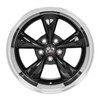 OE Wheels Mustang FR01 Bullitt Style Black with Machined Lip Wheel - 17x10.5 (1994-2004)