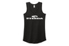 Steeda Women's Black Racerback Tank - White Logo