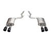 Corsa Mustang Dark Horse Sport Active Axle-Back Exhaust - Quad Straight-Cut Black PVD Tips (2024+)