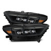 AlphaRex Mustang/GT350/GT500 S650-Style NOVA-Series LED Projector Headlights - Alpha-Black (2015-2023)
