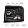 Anzo F-150 Projector Headlights w/ Halo Black w/ Side Markers and Parking Lights (1992-1996)