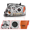 Anzo F-150 Projector Headlights w/ Halo and LED Chrome G2 (2004-2008)