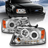 Anzo F-150 Projector Headlights w/ Halo and LED Chrome G2 (2004-2008)