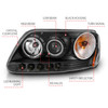 Anzo F-150 Projector Headlights w/ Halo Black (CCFL) (1997-2003)