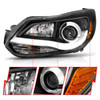 Anzo Focus Projector Headlights w/ Plank Style Design Black (2012-2014)