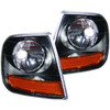 Anzo F-150 Harley-Davidson Style Corner Lights Black w/ Amber Reflector (1997-2003)