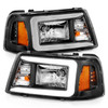 Anzo Ranger Crystal Headlights w/ Light Bar Black Housing (2001-2011)