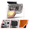 Anzo F-150 Projector Headlight Chrome Amber (2009-2014)