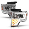 Anzo F-150 Projector Headlight Chrome Amber (2009-2014)
