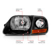 Anzo F-150 Crystal Headlight Black w/ Parking Light (1997-2003)
