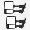 Spec-D Tuning F-250 Manual Adjusting Tow Mirrors - Black w/ Amber Turn Signals (1999-2016)